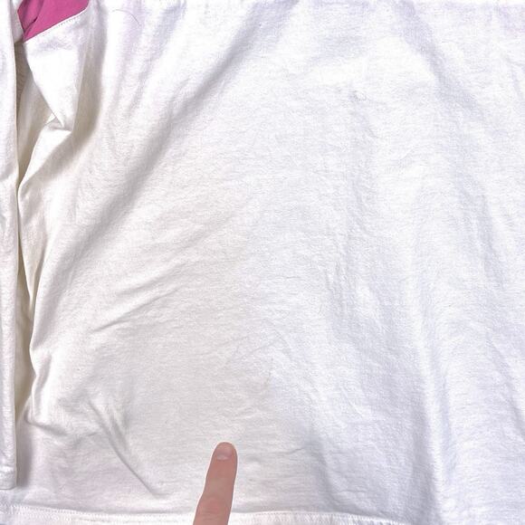 Marine Layer Men’s L/XL Jacob Pieced Crewneck Gray Pink Colorblock Retro Shirt - Picture 9 of 9